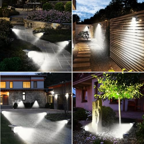 4 Pack Solar Spot Lights Outdoor Waterproof (4 Count)