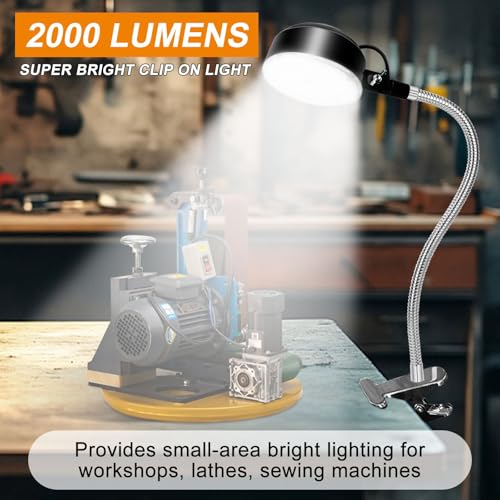 Clamp Light LED Work Light with Flexible & Strong Clip for Workshop