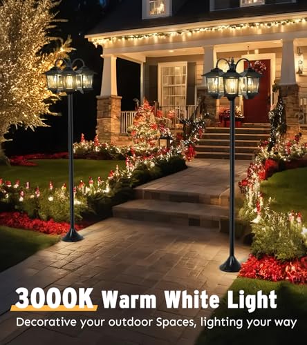 73" Aluminum Solar Lamp Post Light