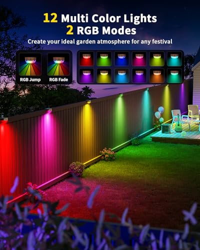 Solar Deck Lights Outdoor 4 Pack