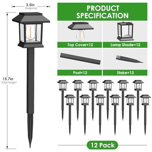 Solar Outdoor Lights (12 Count)