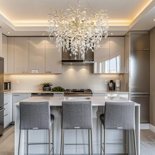 40" Modern Crystal Chandelier