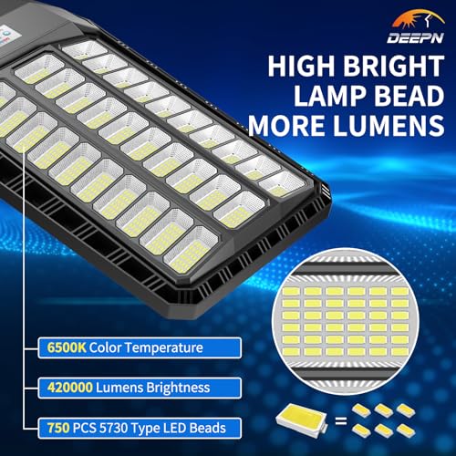 9000W Solar Lights Outdoor with Motion Sensor & Dusk to Dawn (2 Count)