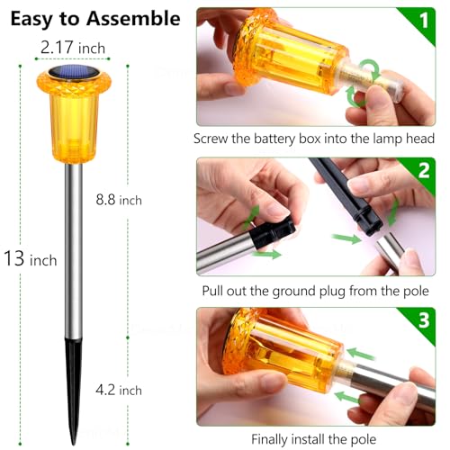 Solar Halloween Lights Outdoor 10 Pack Fall Decorations for Home (10 Count)