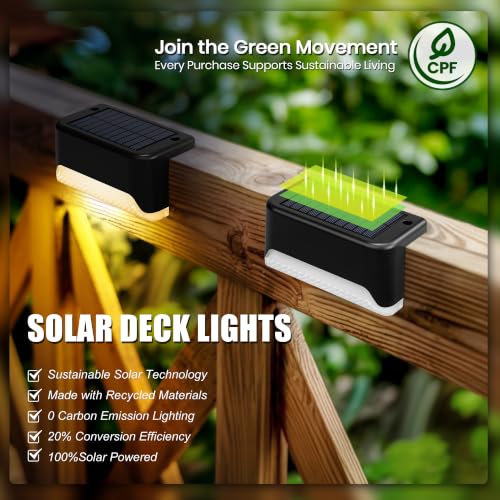 Solar Deck Lights Outdoor (16 Count)
