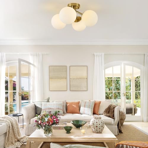 4 Light Mid Century Modern Ceiling Light