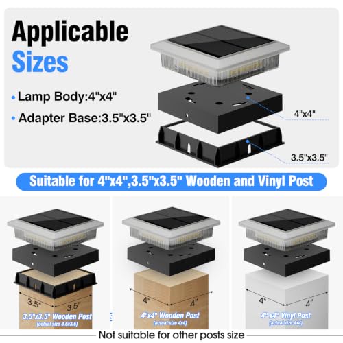 4x4 Solar Post Cap Lights 2 Pack (2 Count)