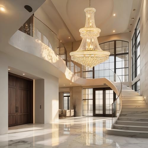 32" W 27 Light Luxury Foyer Chandeliers