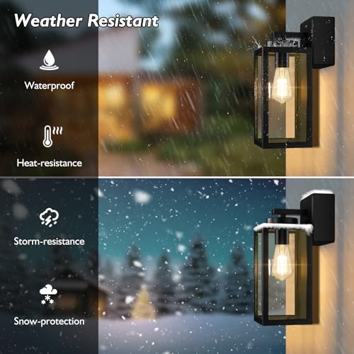 Porch Lights with Outlet (2 Count)