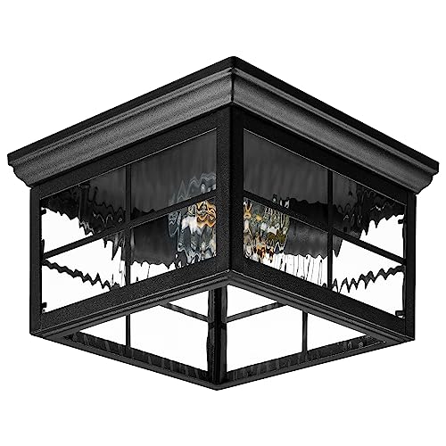Outdoor Flush Mount Ceiling Light Fixture