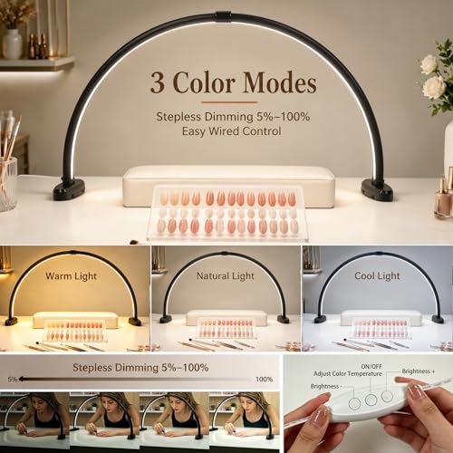 Half Moon Light for Nail Desk
