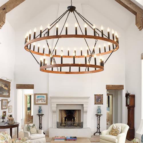 60" Wagon Wheel Chandelier 2