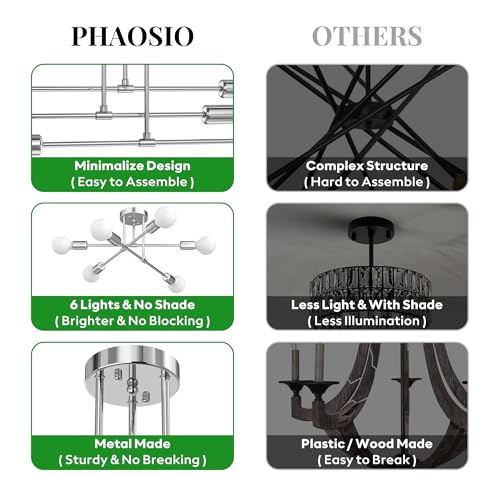 Modern Sputnik Chandelier Ceiling Light Fixtures