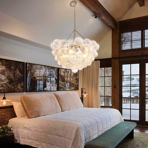 Nordic Bubble Ball Glass Chandelier 31"