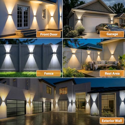 2PACK Solar Sconce Lights Outdoor