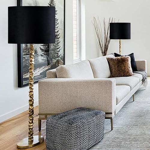 Black Velvet Lamp Shades Set of 2 (2 Count)