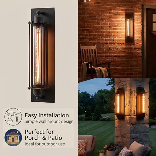 18 Inch Industrial Outdoor Wall Light Sconce (4 Count)