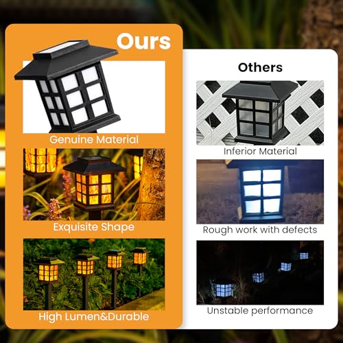 Solar Lights Outdoor Waterproof 10 Pack (6 Count)