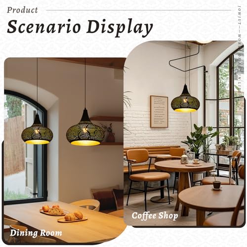 Corridor Black Pendant Lights Plug