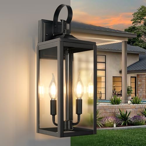 17.6" 2 Pack Outdoor Wall Light Fixture (2 Count)
