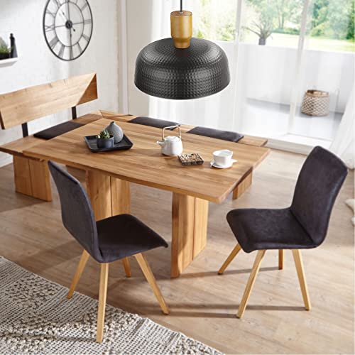 Industrial Pendant Light Fixtures Ceiling Hanging with Hammered Metal Shade (2 Count)