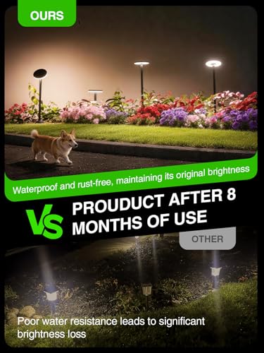 3X Larger & Taller Solar Pathway Lights Outdoor