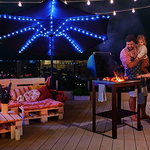 Patio Umbrella String Lights with 16 Color Changing and 12 Modes