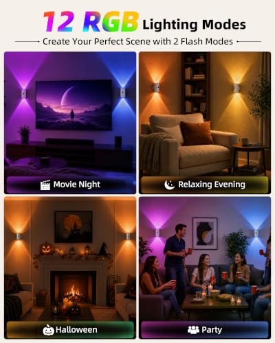 Motion Sensor Wall Sconces (2 Count)