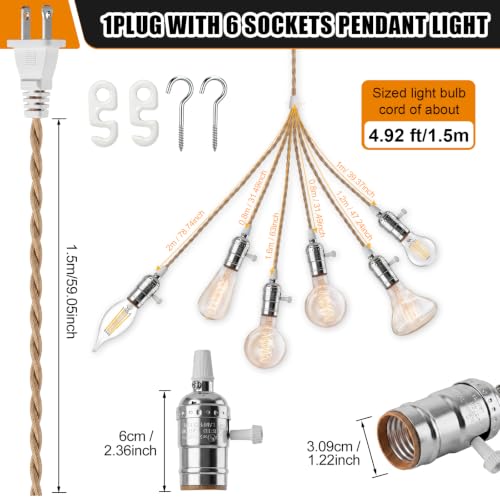 1 Pcs Pendant Light Sockets Cord Kit
