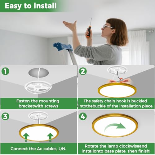 1Pack LED Flush Mount Ceiling Light