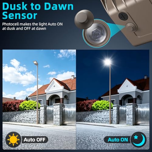 8Pack LED Parking Lot Lights Dusk to Dawn Photocell 200W