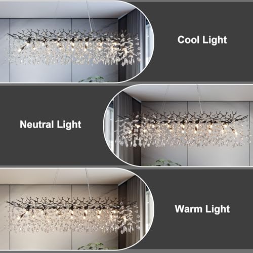 60" Rectangular Crystal Chandelier