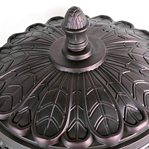 Creative Cylinder Exterior Rainproof Pillar Light Traditional E27 Landscape Waterproof Outdoor Column Lamp Street Post Lanterns Patio Villa Garden Balcony Gate Street Lighting with Marble