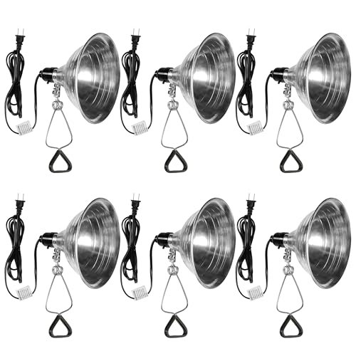 Clamp Lamp Light with 8.5 Inch Aluminum Reflector up to 150 Watt E26 (6 Count)