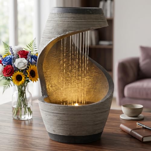 Modern Indoor Tabletop Water Fountain for Office Decor