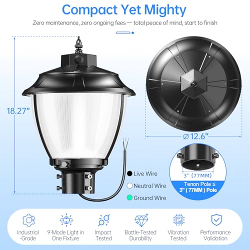 LED Post Top Light 150W (12.6 Inch)