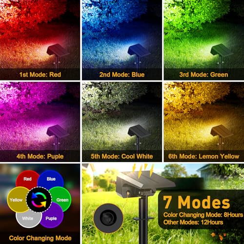Solar Spot Lights Outdoor (8 Count)