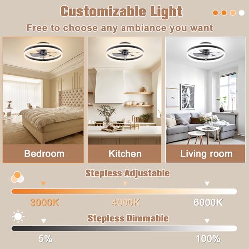 Fandelier Ceiling Fans with Lights and Remote
