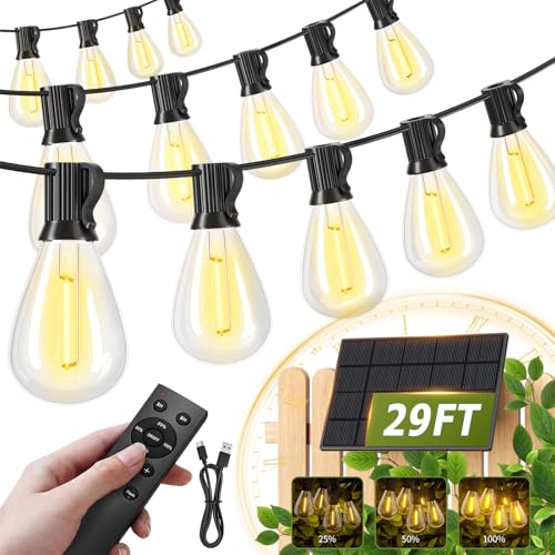30FT Solar String Lights Waterproof