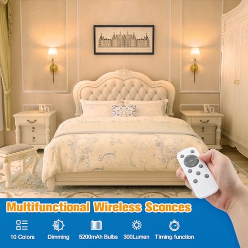 19.9 inch Battery Operated Wall Sconce Set of 2 (2 Count)