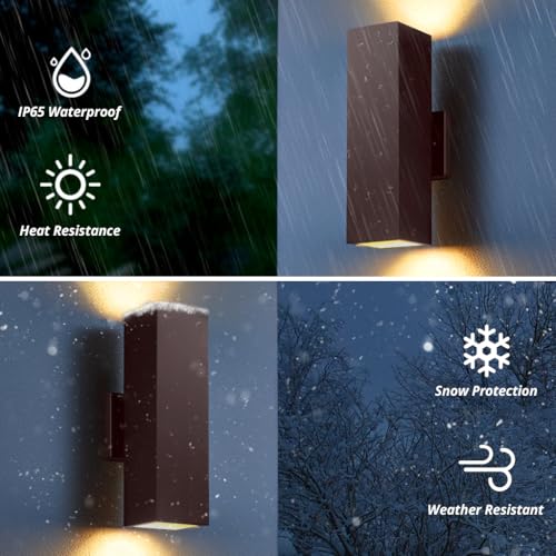 Dusk to Dawn Outdoor Wall Lights (2 Count)