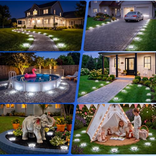 Solar Ground Lights Outdoor Anti