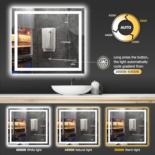40"X36" LED Bathroom Mirror with Lights