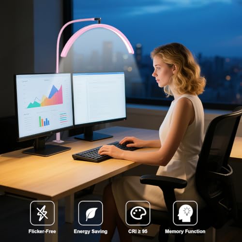 Professional Half Moon LED Desk Light for Nail Techs & Artists