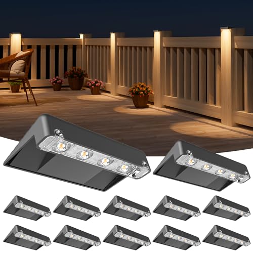 Solar Deck Lights Outdoor 12 Pack (12 Count)