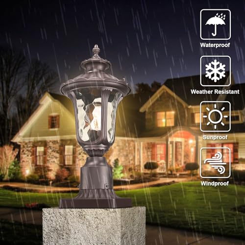 Outdoor Post Lights Fixtures Lamp Post Light (2 Count)