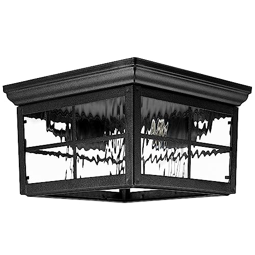 Outdoor Flush Mount Ceiling Light Fixture