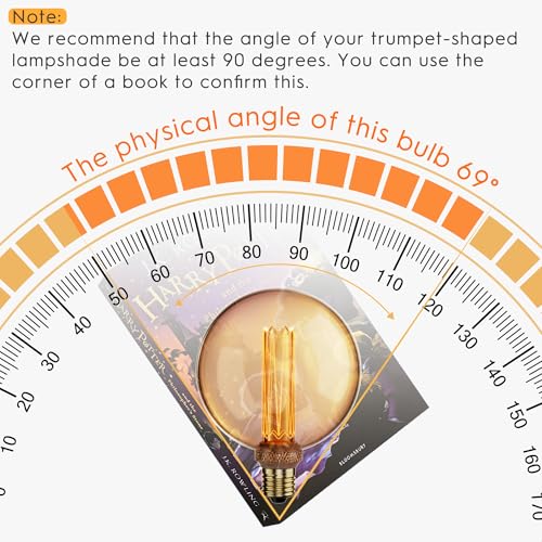 Globe Decorative Light Bulb Vintage Edison LED Soft Warm Amber G125