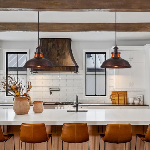 2PCS Industrial Barn Pendant Light