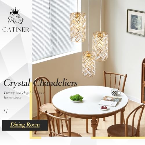 Gold Crystal Cluster Pendant Light